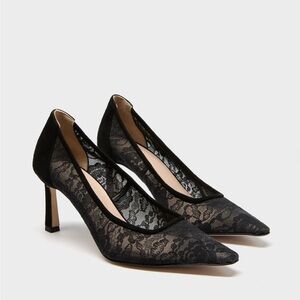 Tuckernuck Black Lace Ilana Heels Size 8.5